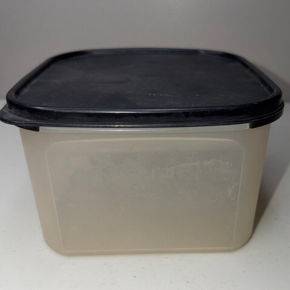 Tupperware Square #2 Modular Mate Black Seal Pantry Food Storage Organization